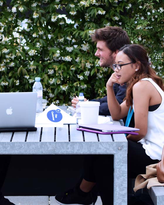 The Cushman Virtual School students studying